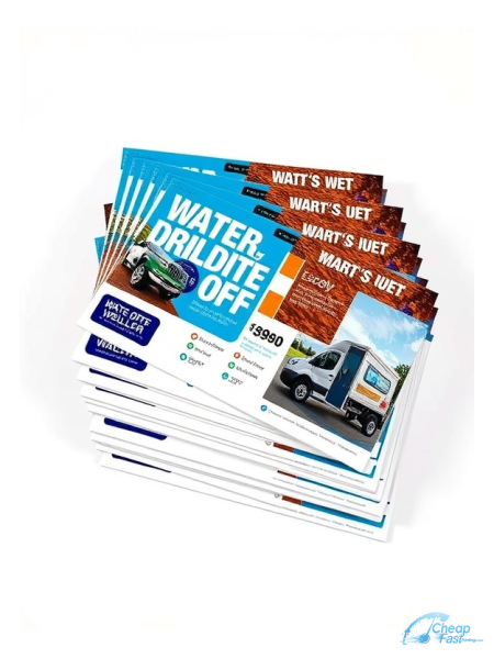 100 Low Rate 3x4 18pt Ultra Premium Pearl Water Well Driller Bulk Postcards