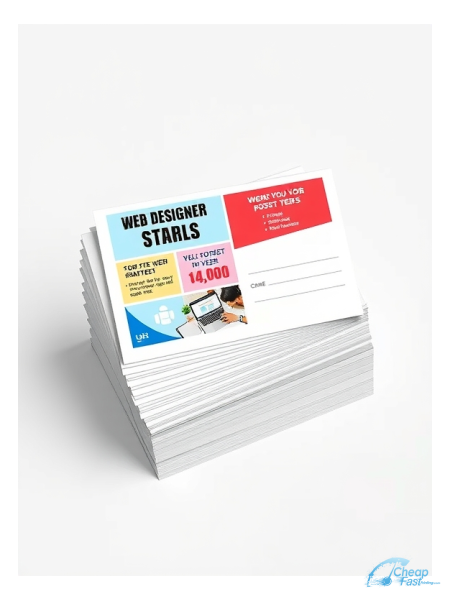 Web Designer 5" x 7" Postcards printed on premium cardstock