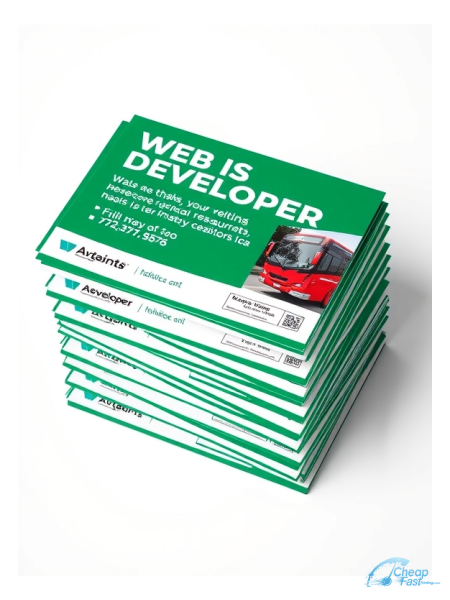 Web Developer 5.5" x 8.5" Postcards printed on premium cardstock