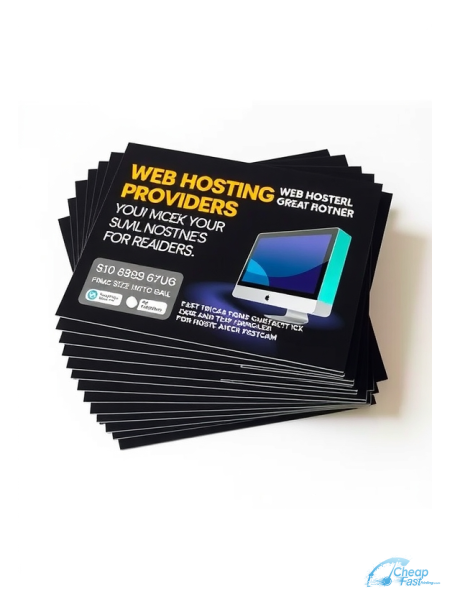 Web Hosting Provider 6" x 6" Postcards printed on premium cardstock