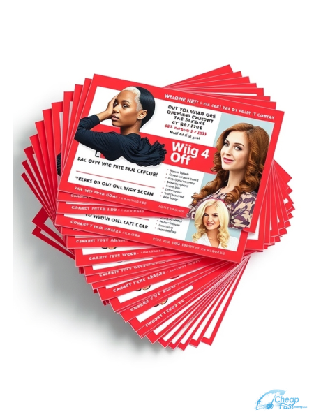 5000 Express 3.5x6 38pt Trifecta Red With Velvet Finish Wig Maker Bulk Postcards