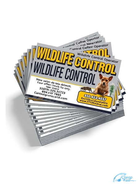100 Urgent 3.5x8.5 100lb Matte Cover Wildlife Control Operator Bulk Postcards
