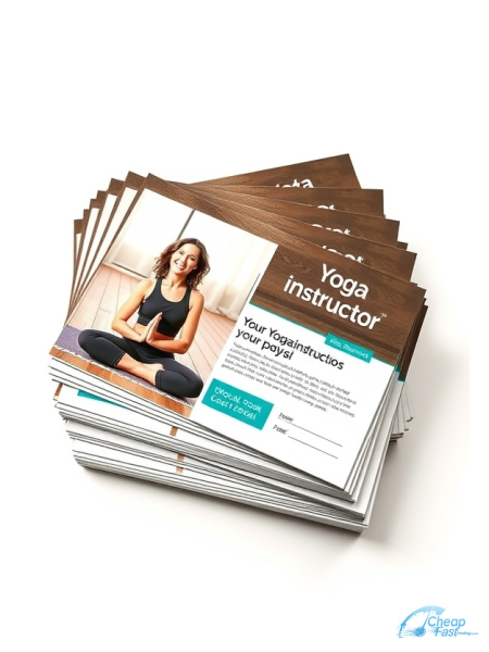 5000 Cost Effective 3.5x5 18pt Premium Kraft Yoga Instructor Bulk Postcards
