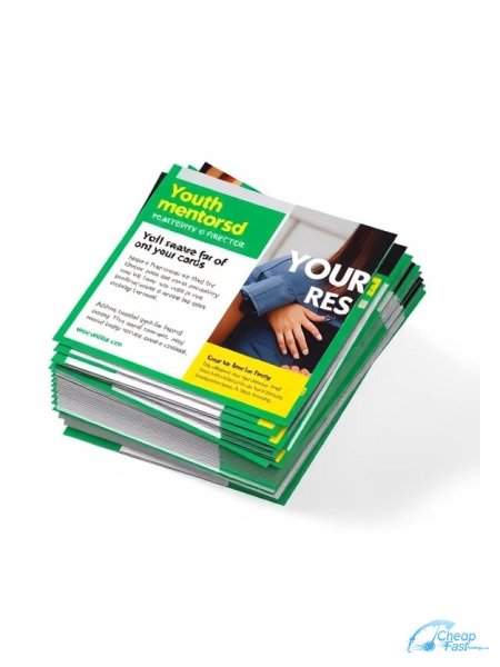 500 Economical 4.5x4.5 24pt Trifecta Green With Velvet Finish Youth Mentorship Director Bulk Postcards