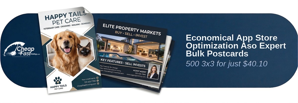 500 Economical 3x3 14pt Gloss App Store Optimization Aso Expert Bulk Postcards