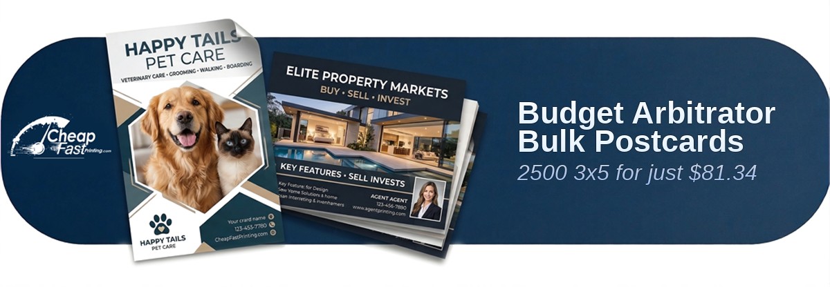 2500 Budget 3x5 16pt Premium Matte Arbitrator Bulk Postcards