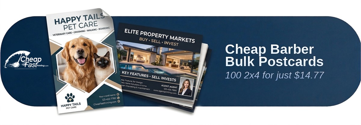 Postcards for Salons & Barbers example postcard