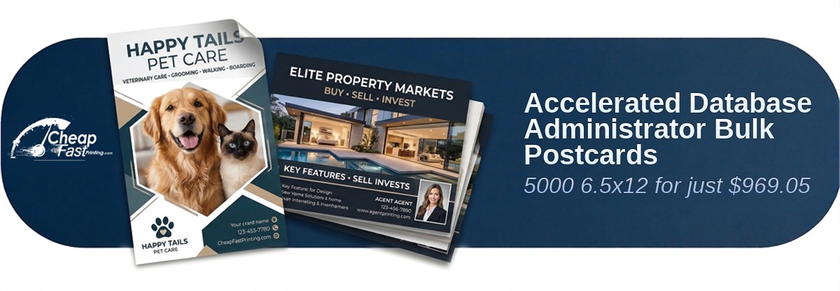 5000 Accelerated 6.5x12 18pt Premium Kraft Database Administrator Bulk Postcards