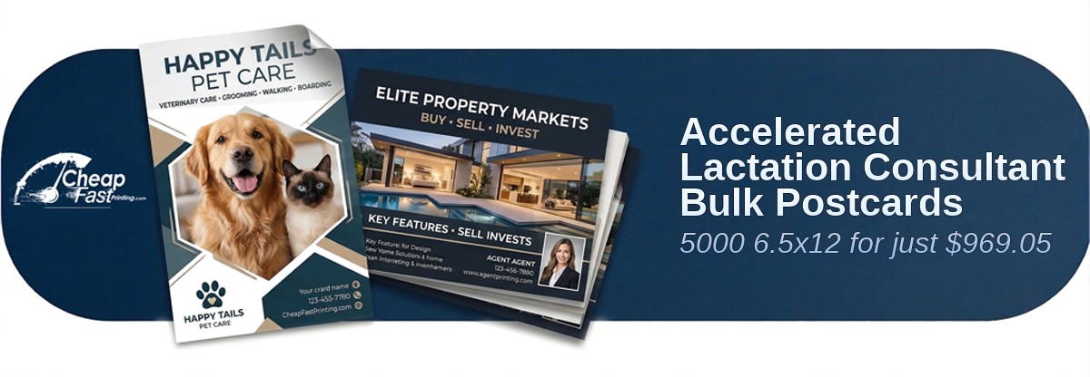 5000 Accelerated 6.5x12 18pt Premium Kraft Lactation Consultant Bulk Postcards