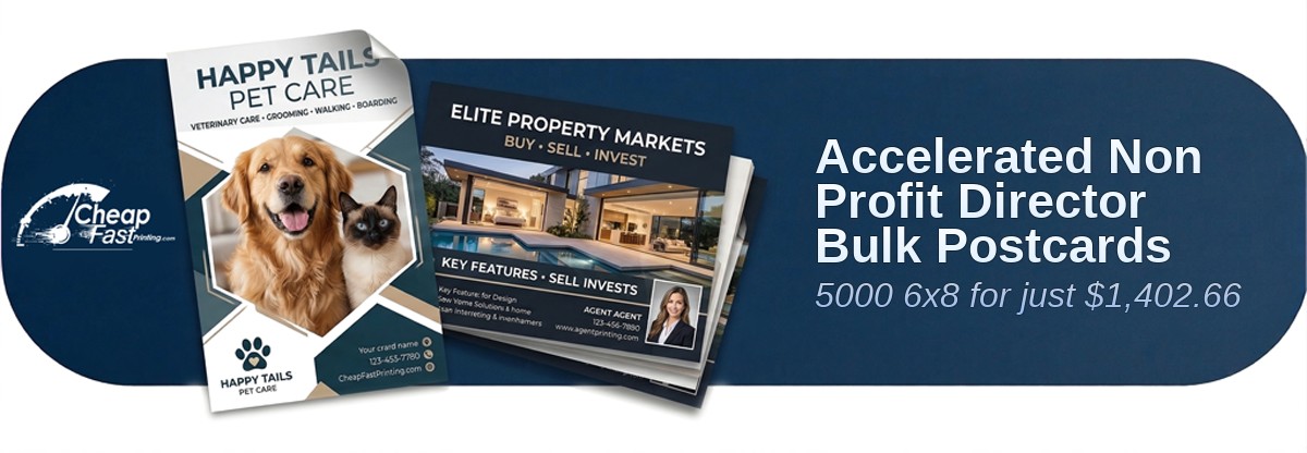 5000 Accelerated 6x8 38pt Trifecta Red With Velvet Finish Non Profit Director Bulk Postcards