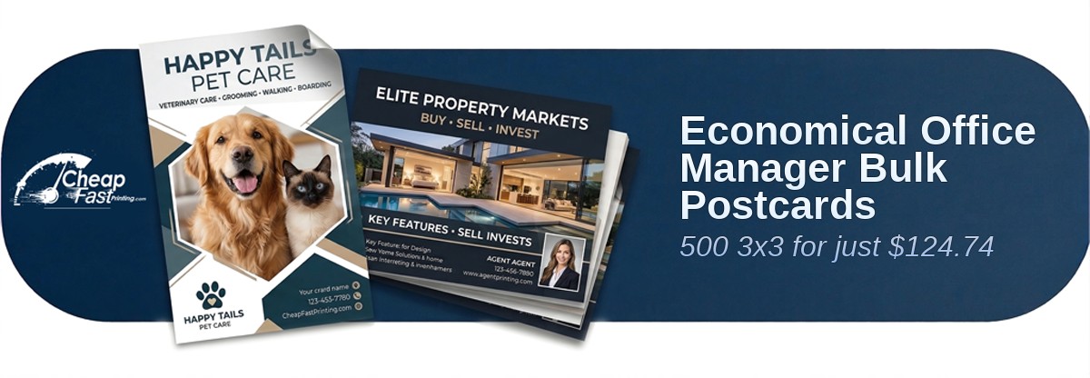 500 Economical 3x3 24pt Trifecta Green With Velvet Finish Office Manager Bulk Postcards