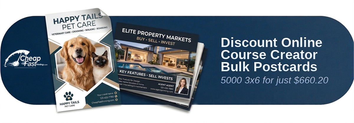 5000 Discount 3x6 38pt Trifecta Red With Velvet Finish Online Course Creator Bulk Postcards