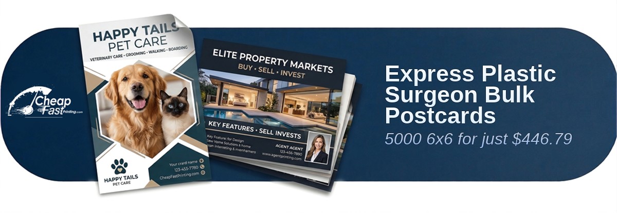 5000 Express 6x6 18pt Premium Kraft Plastic Surgeon Bulk Postcards