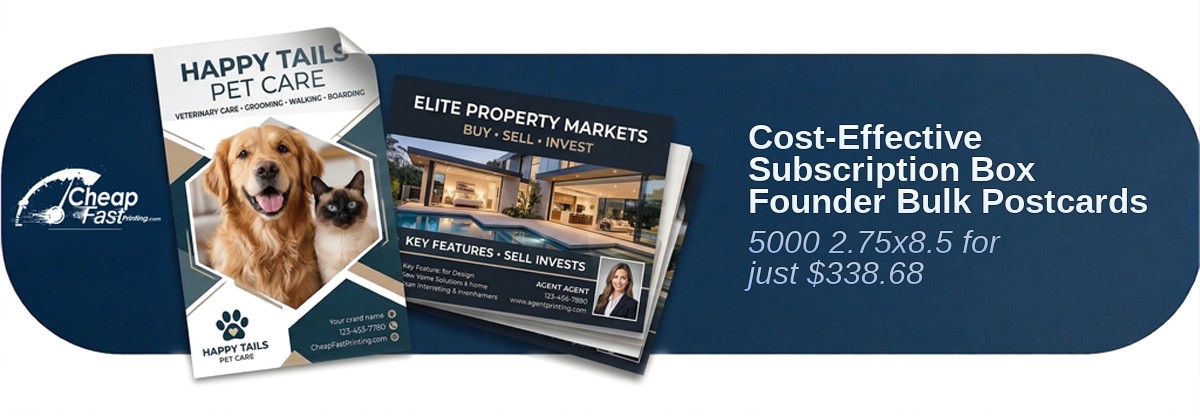 5000 Cost Effective 2.75x8.5 18pt Premium Kraft Subscription Box Founder Bulk Postcards