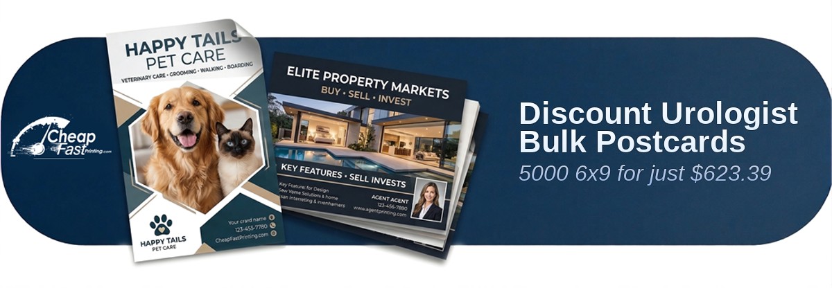 5000 Discount 6x9 18pt Premium Kraft Urologist Bulk Postcards