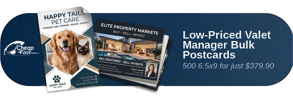 500 Low Priced 6.5x9 24pt Trifecta Green With Velvet Finish Valet Manager Bulk Postcards