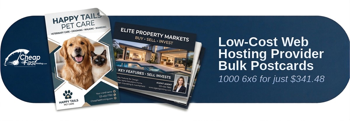 1000 Low Cost 6x6 38pt Trifecta Black With Velvet Finish Web Hosting Provider Bulk Postcards