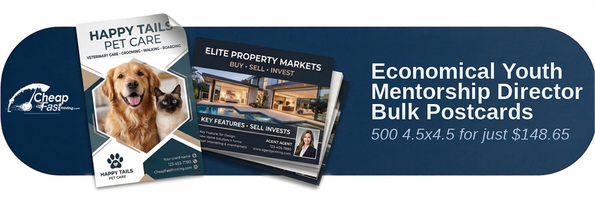 500 Economical 4.5x4.5 24pt Trifecta Green With Velvet Finish Youth Mentorship Director Bulk Postcards