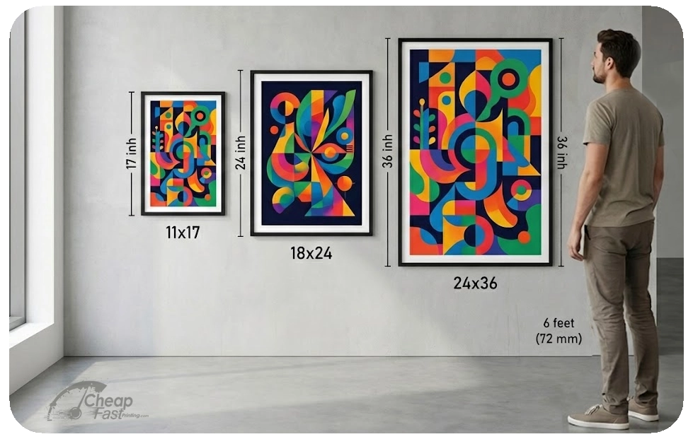 Poster Sizes On Wall Comparison