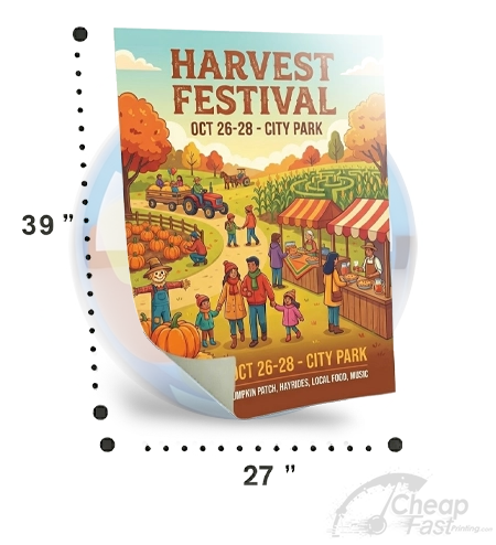 Poster Printing 27X39 – Custom Poster Printing, Cheap, Fast Turnaround, Bulk Posters