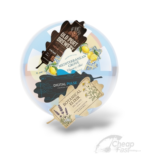 Organic Leaf Design Natural Products sticker for packaging