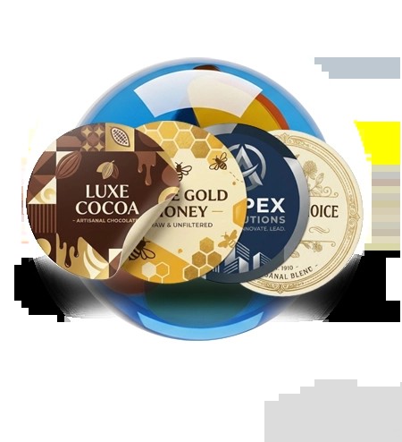 Smallest Circle Product Identification Tags Stickers sticker design for branding and packaging