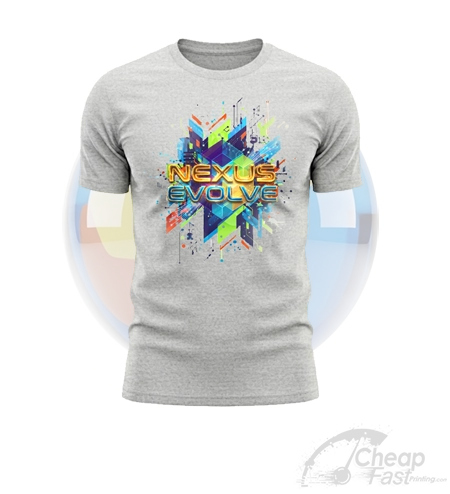 Man White Round Shape Neck Custom Color Printed Tshirt