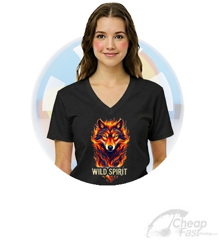 Women's Black V-Neck