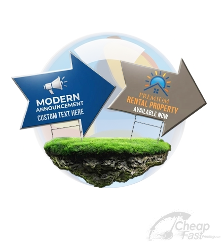 Directional Arrow Shaped Yard Sign