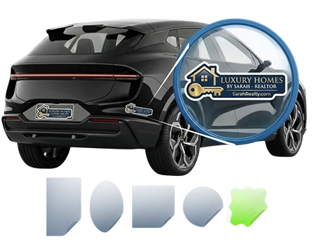 Die-cut logo decal for small business branding