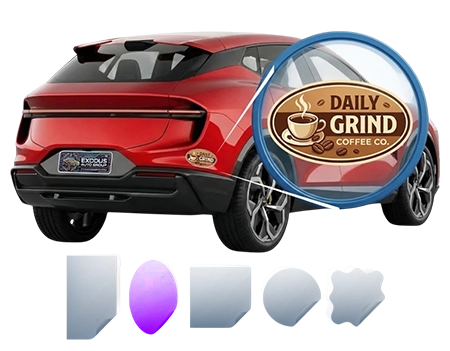 High-visibility safety and warning decal