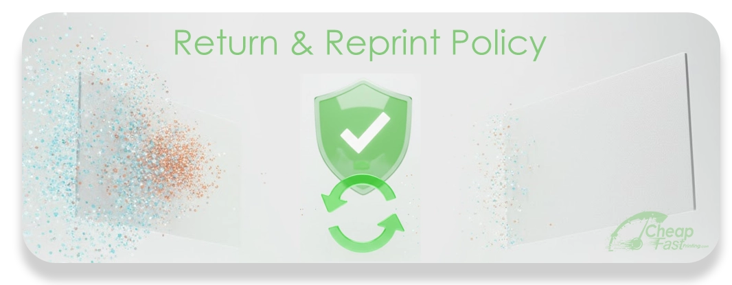 Track Order & Return Policy banner for CheapFASTprinting.com
