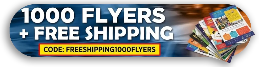 1000 cheap flyers discount coupon code for free ground shipping banner