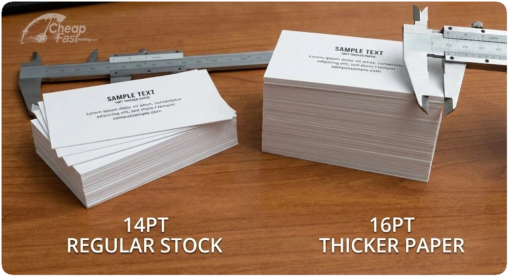 14pt Comparison To 16pt Paper Stock For Business Cards 1
