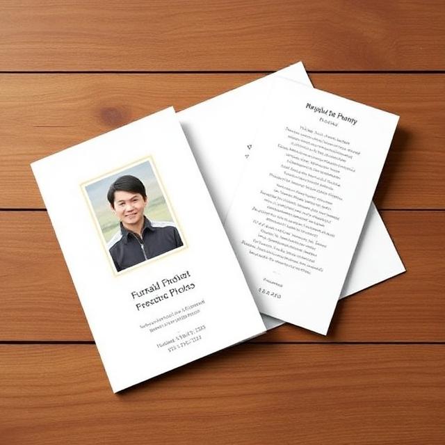 Funeral Program Bifold Layout Example 1