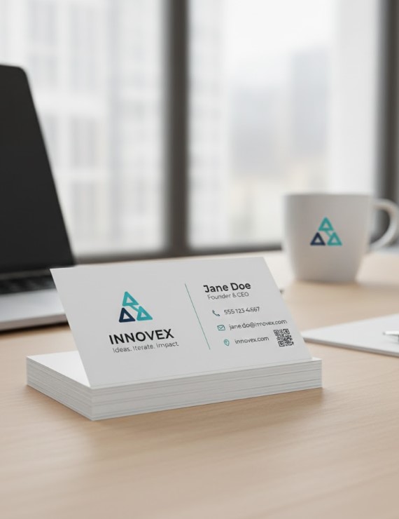 Startup Business Card Design Example 1