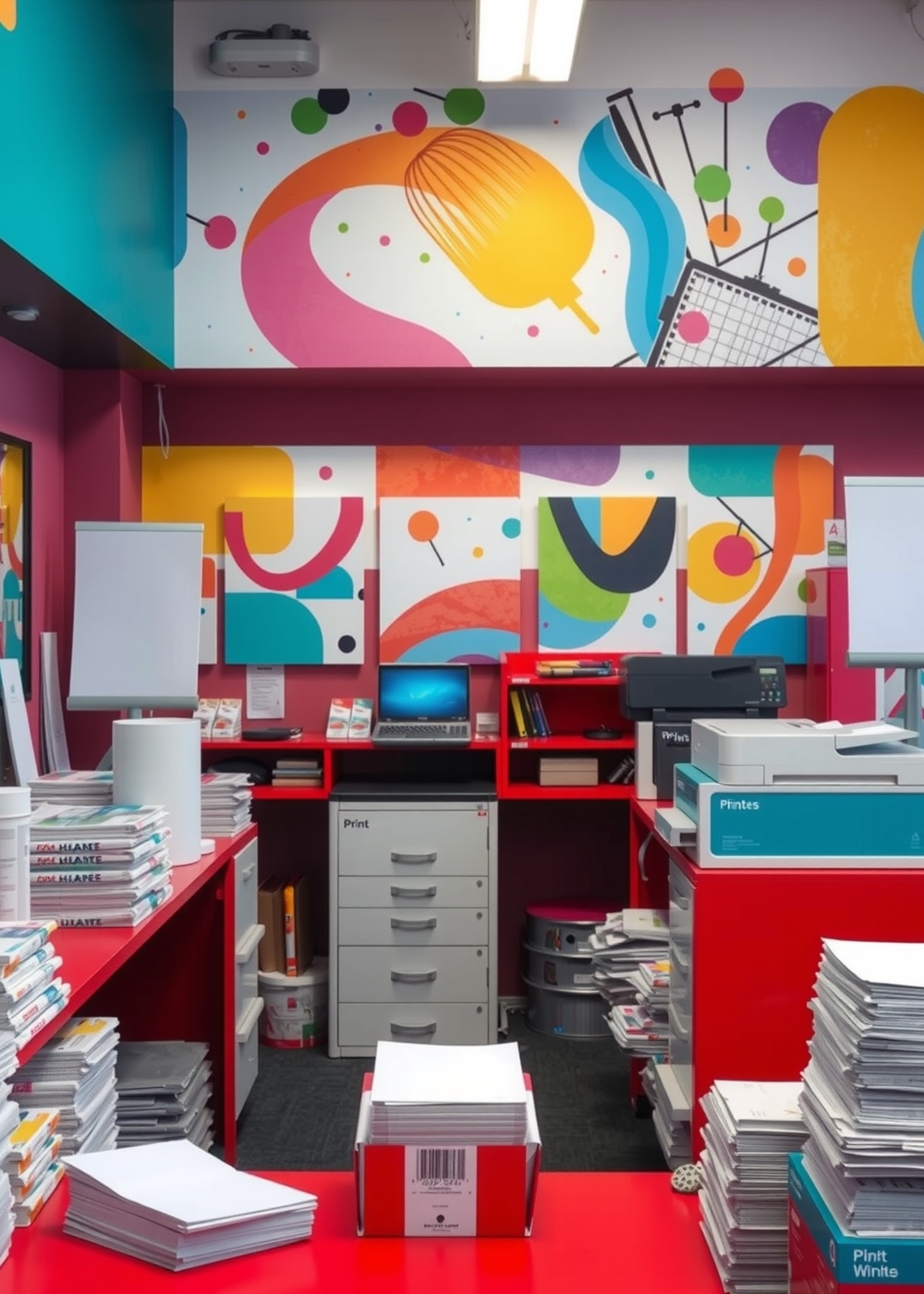 Can Print Flyers Colorful Printing Workspace Printers Vertical