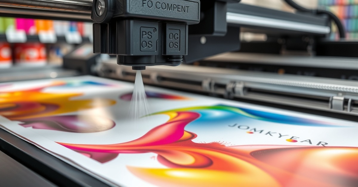 Color Flyer Printing Close High End Printer Horizontal