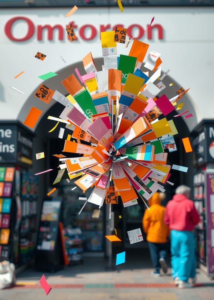 Color Flyer Printing Explosion Colorful Paper Flyers Vertical 2