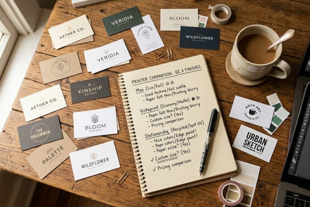 Comparing Card Printing Platforms Desk