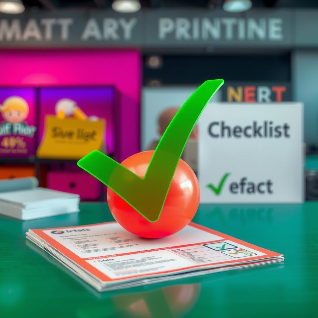 Flyer Printing Checklist Giant Green Checkmark Perfectly Square 2