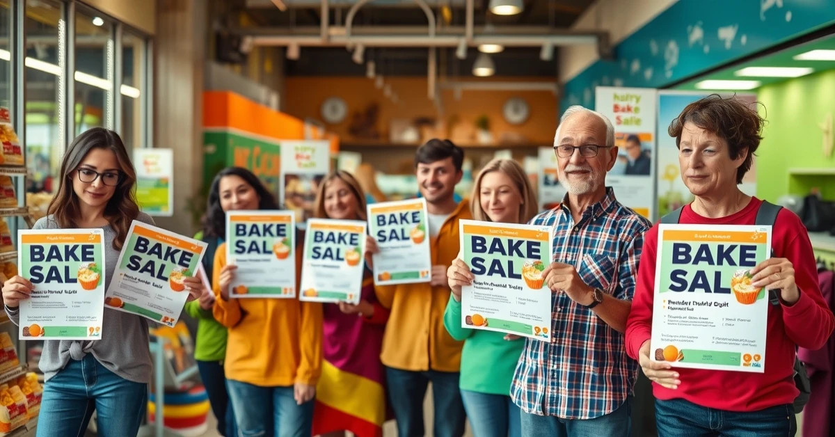 Flyer Printing Churches Group Volunteers Holding Flyers Horizontal