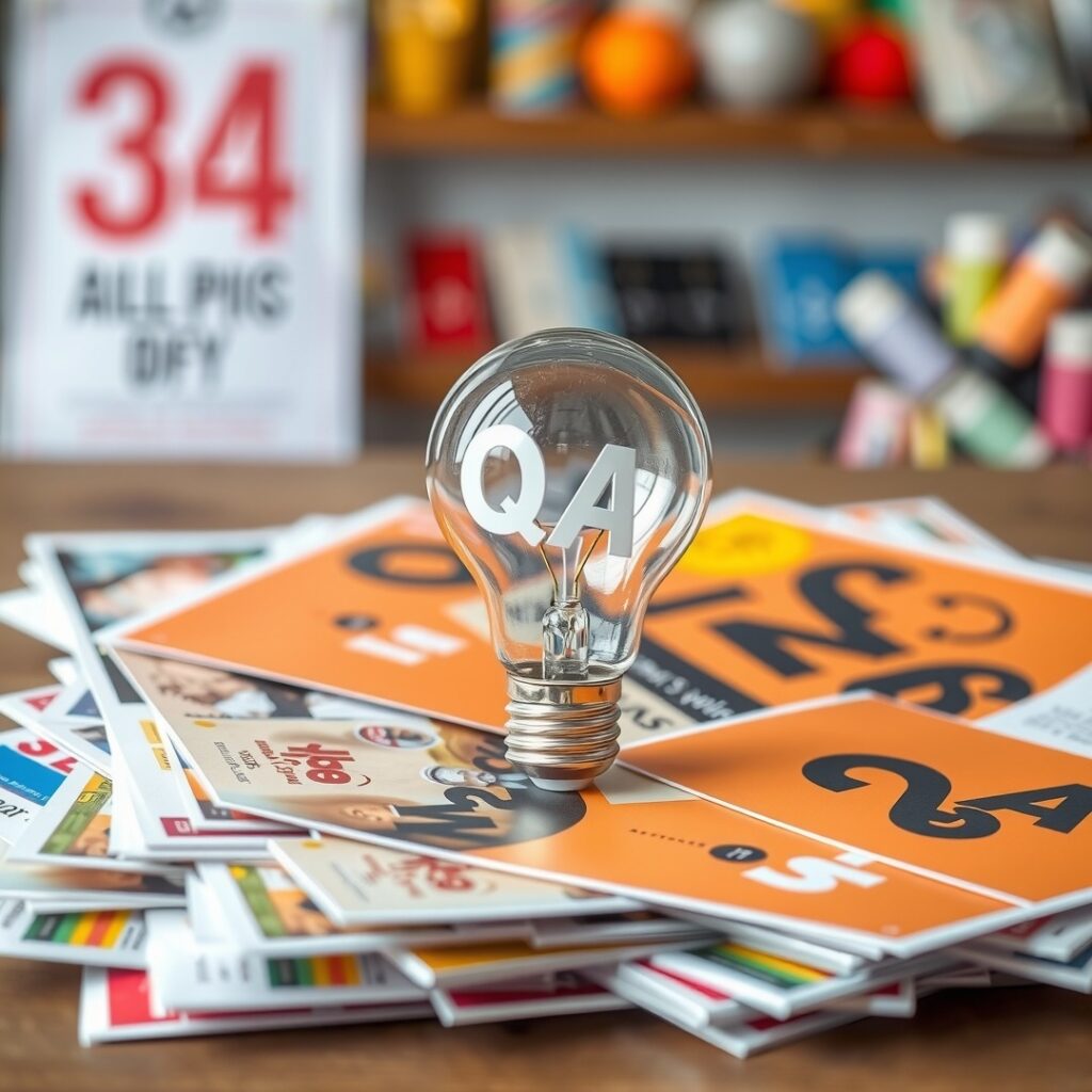 Flyer Printing Questions Q Lightbulb Object Pile Square 2