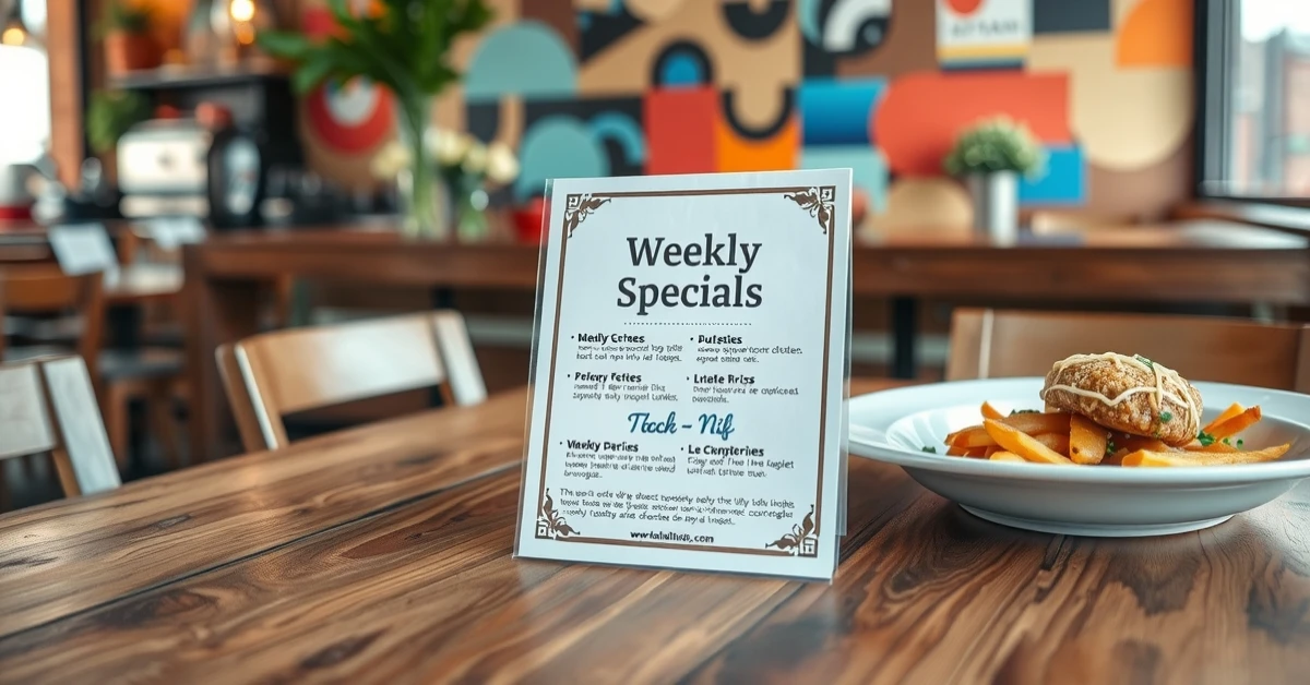 Flyer Printing Restaurants High Quality Weekly Specials Horizontal