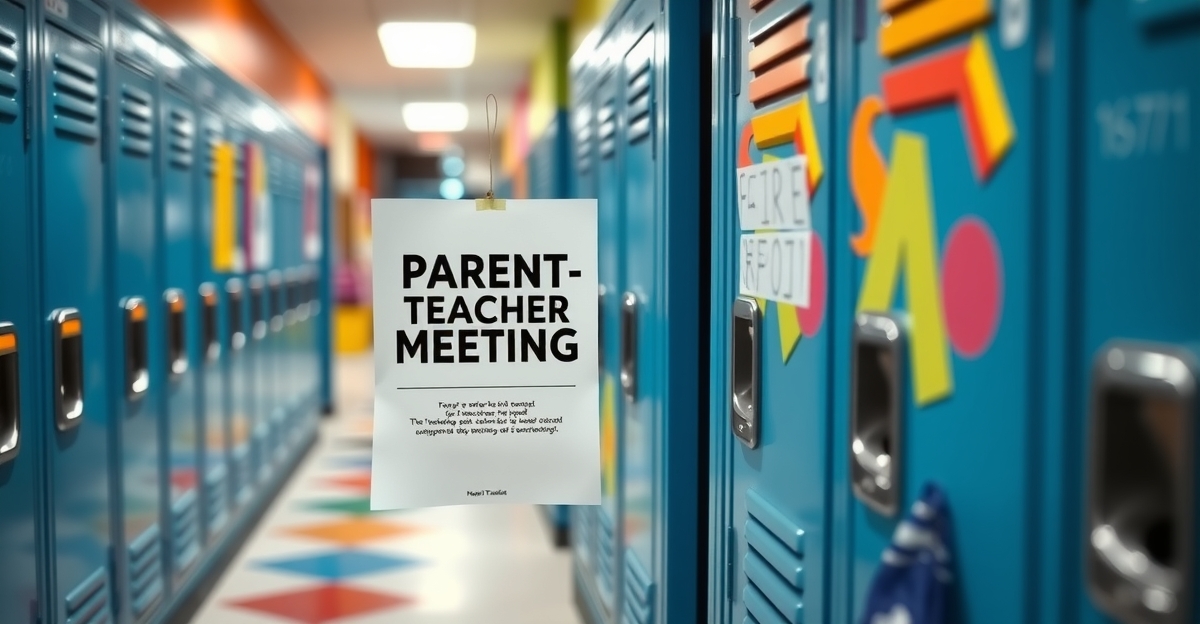 Flyer Printing Schools School Hallway Parent Teacher Horizontal