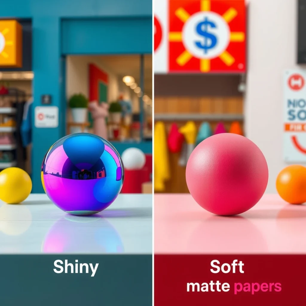 Glossy Matte Paper Shiny Object Comparison Soft Square 4