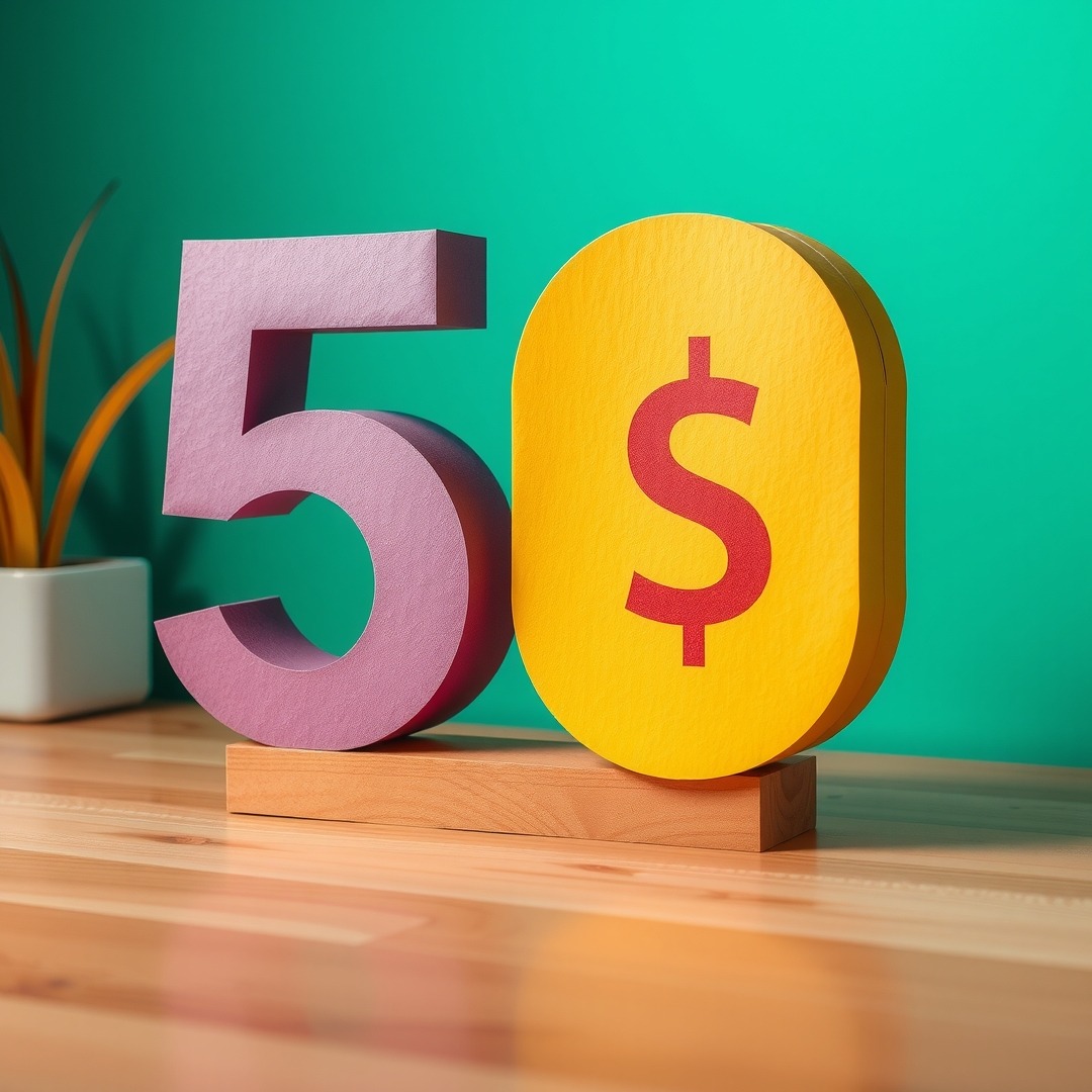 How Much Does Bold Number Made Paper Square