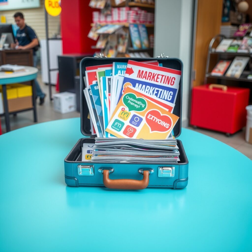 How Print Flyers Briefcase Bursting Colorful Marketing Square 2