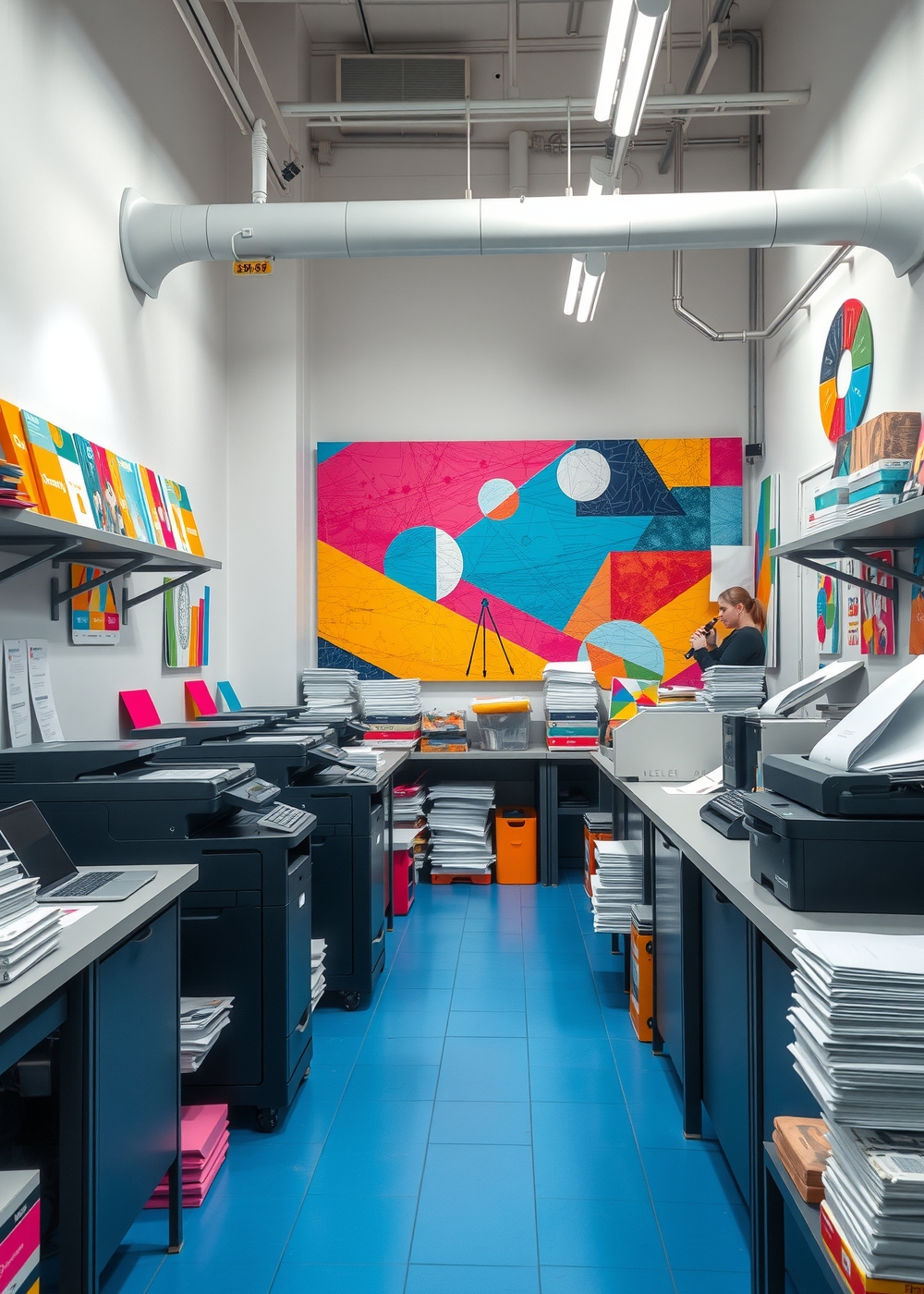 How Print Flyers Colorful Printing Workspace Printers Vertical
