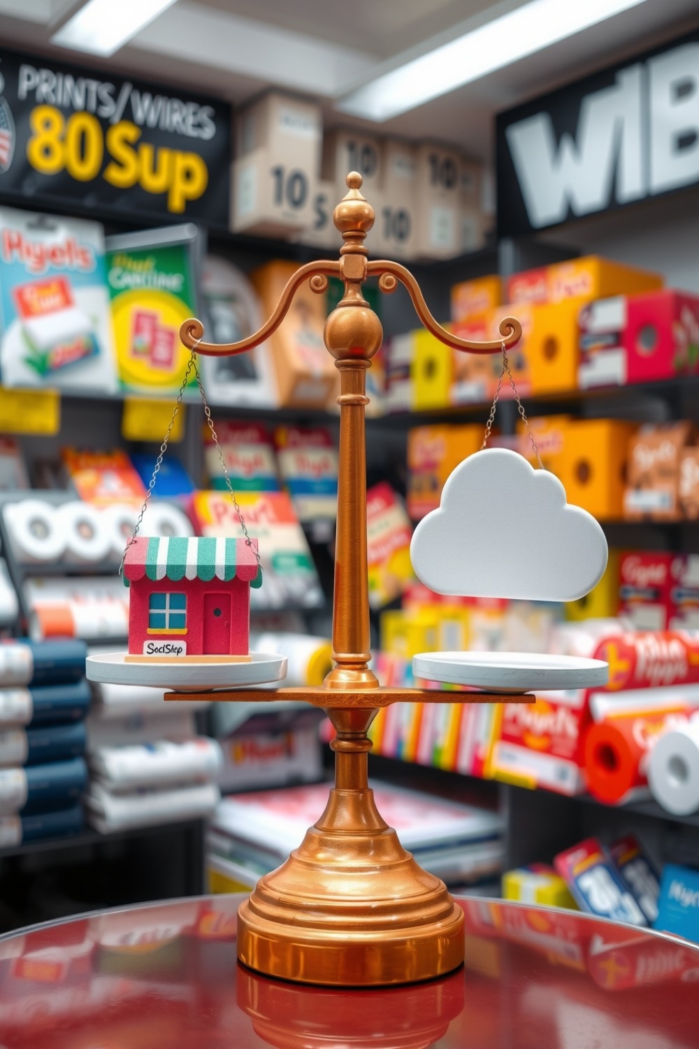 Local Print Shops Balance Scale Local Shop Vertical